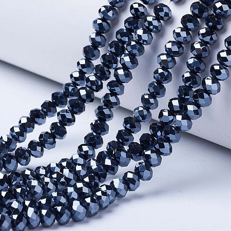 Electroplate Glass Beads Strands EGLA-A034-P3mm-A18-1