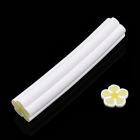 Luminous Handmade Five Petal Flower Polymer Clay Canes CLAY-T016-85F-1