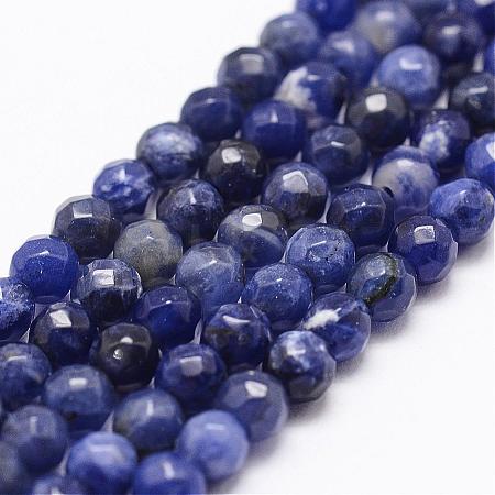 Natural Sodalite Beads Strands G-D840-19-4mm-1