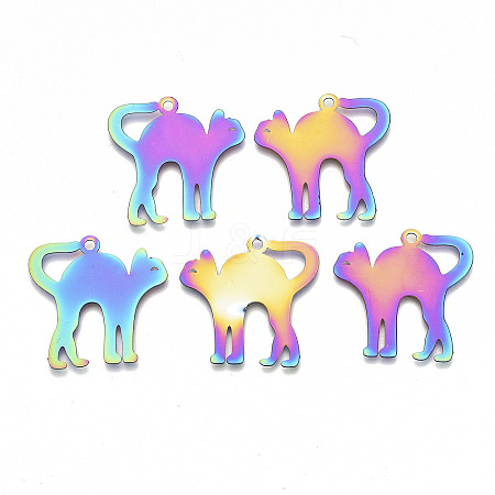 Ion Plating(IP) 201 Stainless Steel Pendants LS-STAS-R114-022-1