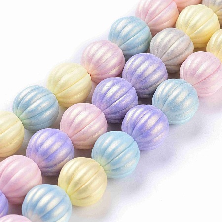 Spray Painted Resin Beads Strands X-RESI-N027-05A-1