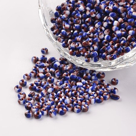 8/0 Opaque Colours Seep Glass Beads X-SEED-M007-16-1