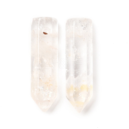 Natural Quartz Crystal Pointed Pendants G-D460-01W-1