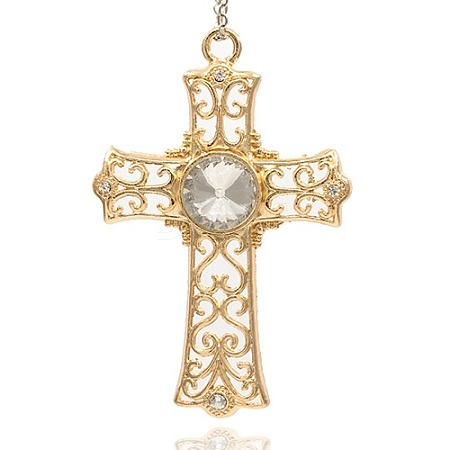 Alloy Medieval Cross Pendants ALRI-J028-01G-1