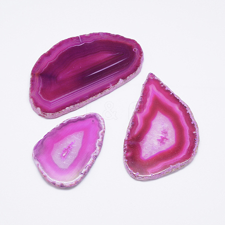 Natural Agate Slices Big Pendants G-E022-4-1