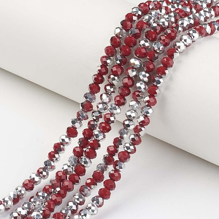 Electroplate Opaque Glass Beads Strands LS-EGLA-A034-P8mm-M06-1