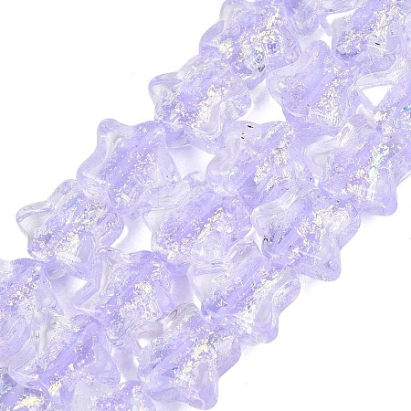 Handmade Foil Glass Beads Strands FOIL-Q002-07B-1