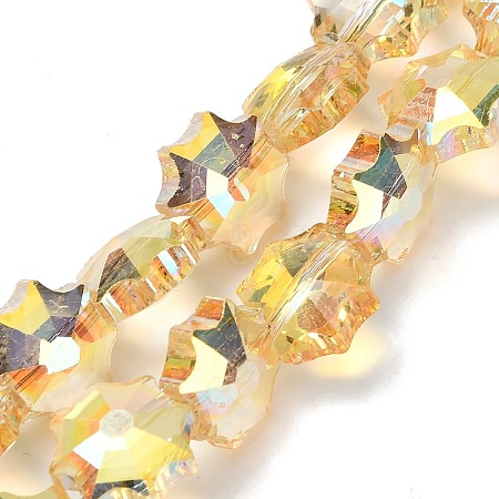 Electroplate Transparent Glass Beads EGLA-H112-04HP-01-1
