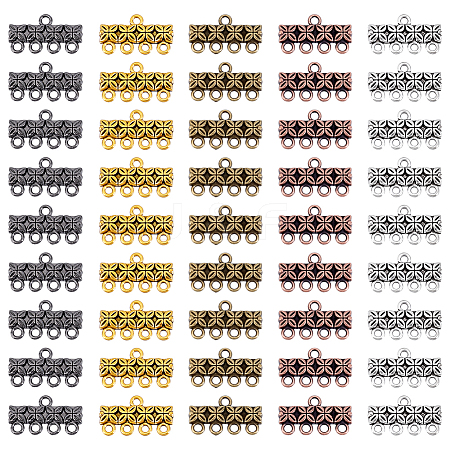 125Pcs 5 Style Tibetan Style Alloy Chandelier Component Links FIND-PH0025-32-1