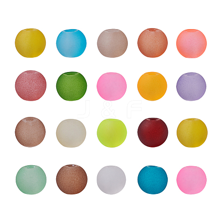 Transparent Frosted Glass Beads FGLA-TA0001-01-6mm-1