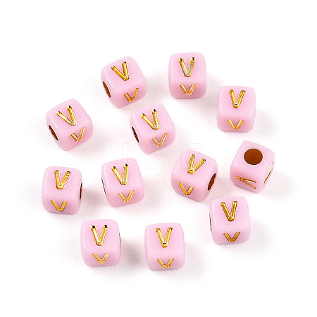 Plating Acrylic Beads OACR-N140-01D-V-1