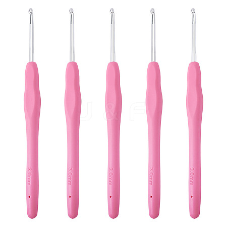 TPR Handle Aluminum Crochet Hook Needles TOOL-TA0001-13E-1