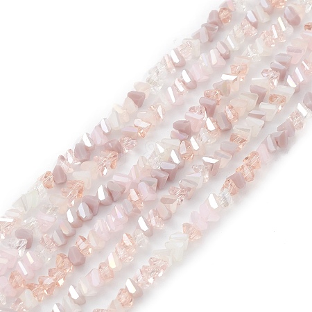 Gradient Color Electroplate Glass Bead Strands GLAA-E042-02E-1