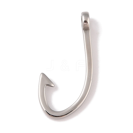 Non-Tarnish 304 Stainless Steel Hook Clasps STAS-C109-14A-P-1