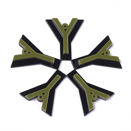 Cellulose Acetate(Resin) Pendants KY-S158-41Y-B-1