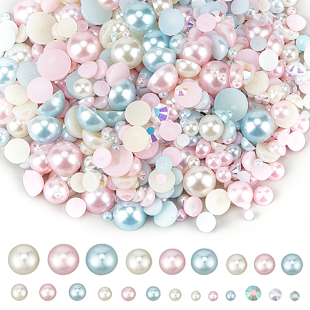 60G ABS Plastic Imitation Pearl Cabochons MRMJ-SC0001-27A-1
