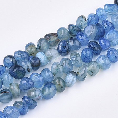 Natural Dragon Veins Agate Beads Strands G-S349-28B-1