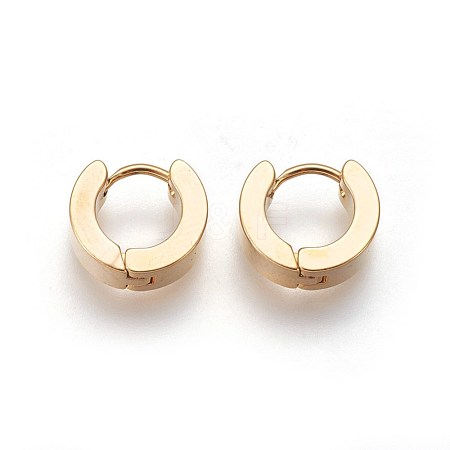 304 Stainless Steel Huggie Hoop Earrings EJEW-O087-09E-1