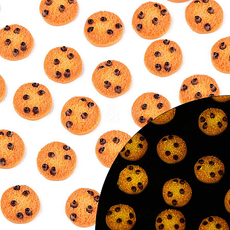 Cookie Luminous Resin Cabochons CRES-T026-02A-1