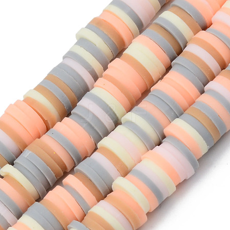 Handmade Polymer Clay Beads Strands X-CLAY-R089-6mm-108-1