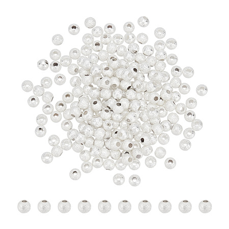 200Pcs Textured Brass Beads KK-UN0005-80S-1