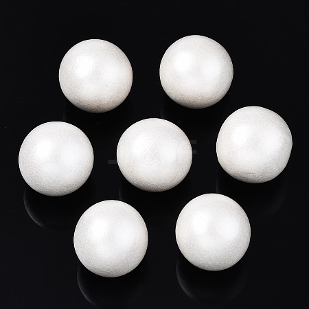 Painted Natural Wood Beads WOOD-S057-071N-1