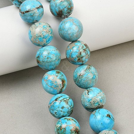 Dyed Natura Imperial Jasper Beads Strands GG-CBAF9E5-A01-14mm-A-1