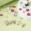  96Pcs 12 Styles Opaque Resin Pave Rhinestone Cabochons RESI-TA0002-33-15