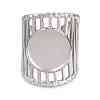 304 Stainless Steel Cuff Rings Ring Components SA-CBA098D-01P-D-1