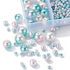 497Pcs 5 Style Rainbow ABS Plastic Imitation Pearl Beads OACR-YW0001-09B-6