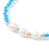 Natural Pearl Beads Stretch Bracelet BJEW-JB07108-5