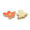 Rack Plating Light Gold Alloy Enamel Pendants ENAM-Q444-013B-RS-2