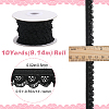 10 Yards Polyester Elastic Lace Trim SRIB-WH0011-121A-2