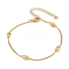 201 Stainless Steel Curb Chain Bracelets for Women BJEW-G767-01A-G-4