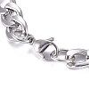 667 Stainless Steel Figaro Chain ID Bracelets BJEW-G631-03P-1-4