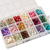 Cheriswelry 360g 18 Colors Freshwater Shell & Gemstone Chip Bead Sets G-CW0001-01-3