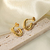 Oval Stainless Steel Stud Earrings RS0280-1