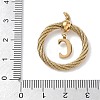304 Stainless Steel Pendants STAS-D154-01C-G-3