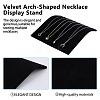 MDF with Velvet Mat Jewelry Necklace Display Stands NDIS-WH0001-29-4