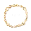 Brass Link Chain Bracelets for Women BJEW-D387-03G-6