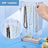 Rotatable Acrylic Necklace Hanging Organizer Storage Boxes ODIS-WH0079-025-3