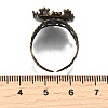 Cuff Brass Filigree Ring Components KK-E477-AB-NF-4
