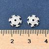 Brass Micro Pave Clear Cubic Zirconia Bead Caps KK-A254-09S-2