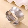 304 Stainless Steel Wide Open Cuff Bangles for Women BJEW-K230-03B-P-1