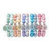 10.5mm Round Opaque Crackle Glass Beaded Stretch Bracelets BJEW-MZ00078-4