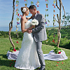 6Pcs Silk Cloth Artificial Floating Flower Curtain for Home Wedding Decor AJEW-UN0003-06-5