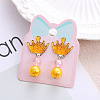 Alloy Plastic Clip-on Earrings for Kid WG21FF0-22-1