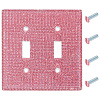 Plastic Rhinestone Receptacle Outlet Wall Plate AJEW-WH0696-349-1