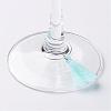 Cotton Thread Tassels Wine Glass Charms AJEW-JO00152-02-2