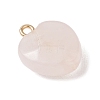 Natural Rose Quartz Pendants PALLOY-JF04862-3